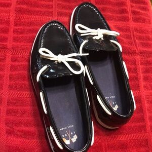 EUC Cole Haan Navy Blue and White Deck Shoes